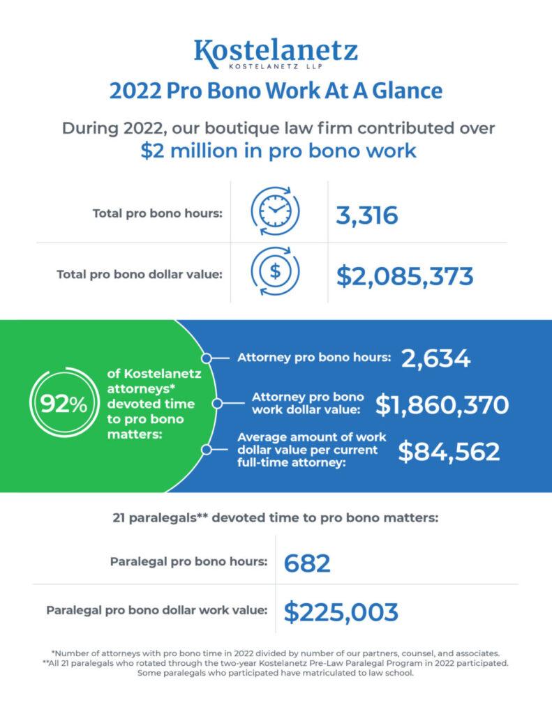 2022 Pro Bono Work At A Glance Infographic.300dpi 2022 Pro Bono Work At A Glance Infographic